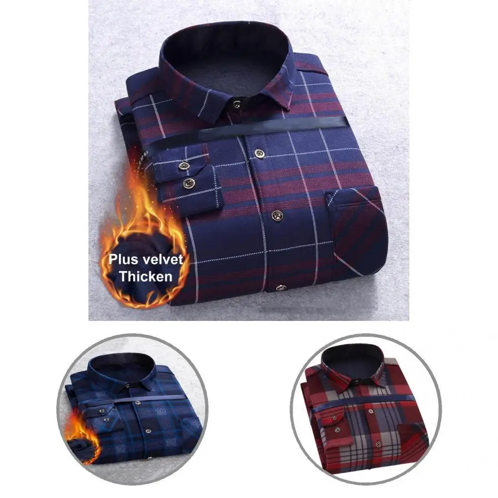 

Мужская рубашка с длинным рукавом, однобортная утепленная Осенняя рубашка с карманами