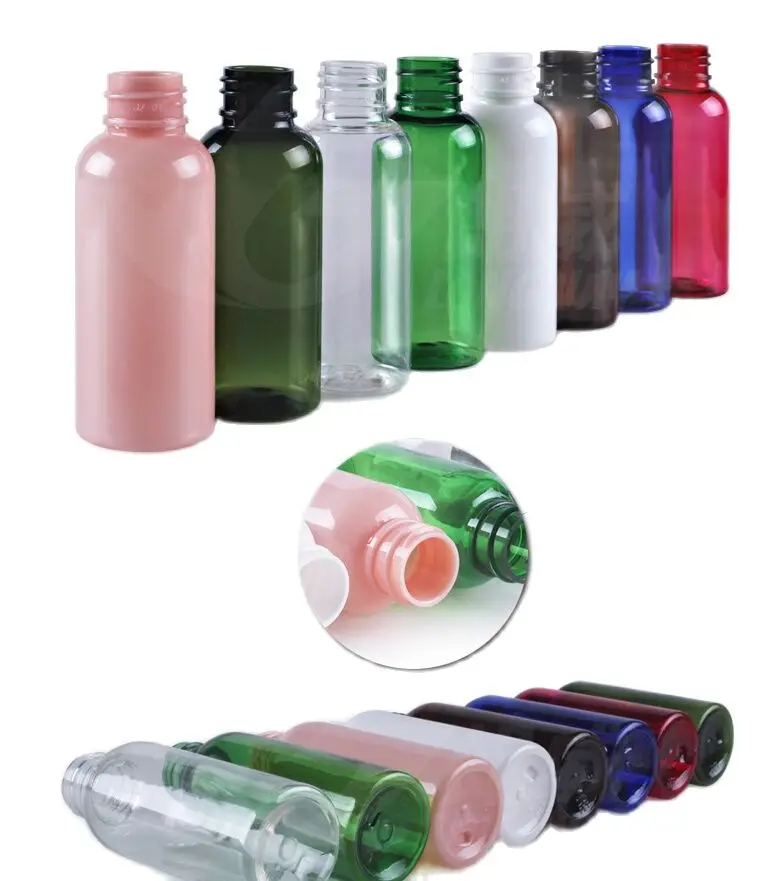 50ml 7COLORS PET bottle plastic with silver lid stopper for water /lotion/shamboo/emulsion/body lotion packing | Красота и здоровье
