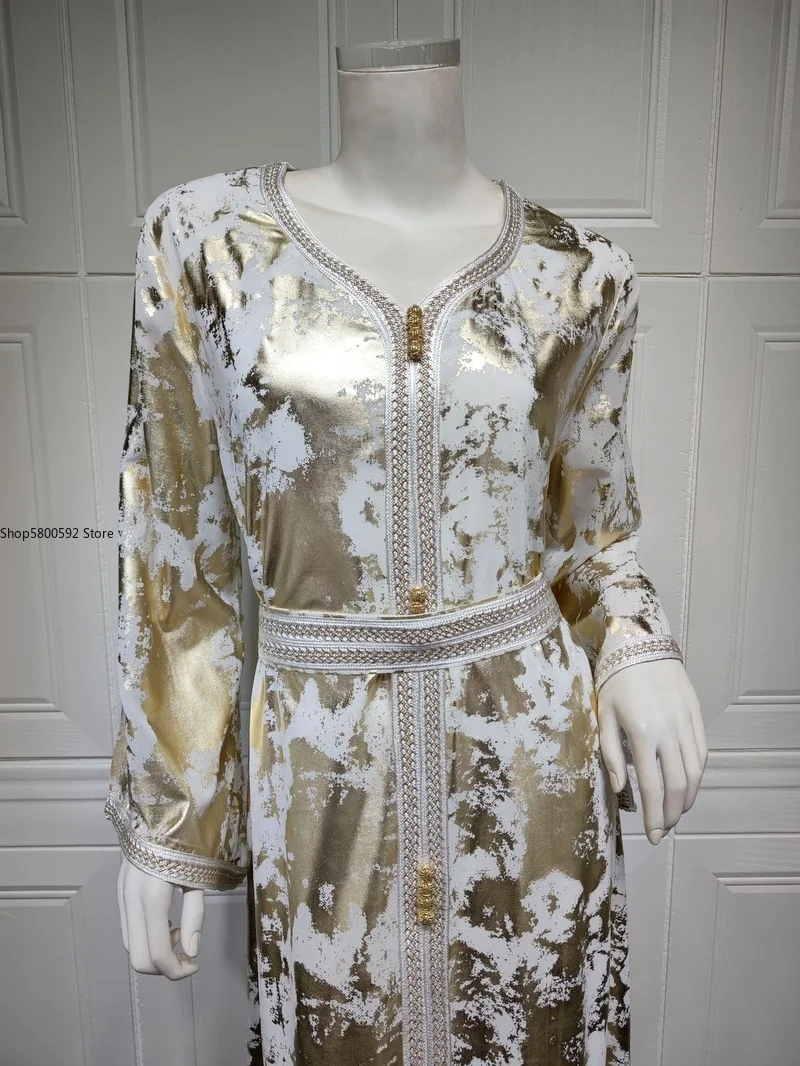Moroccan Kaftan Evening Dresses For Women Long Sleeve Abaya Dubai Muslim Maxi Dress Plus Size Turkey Islam Clothing Djellaba