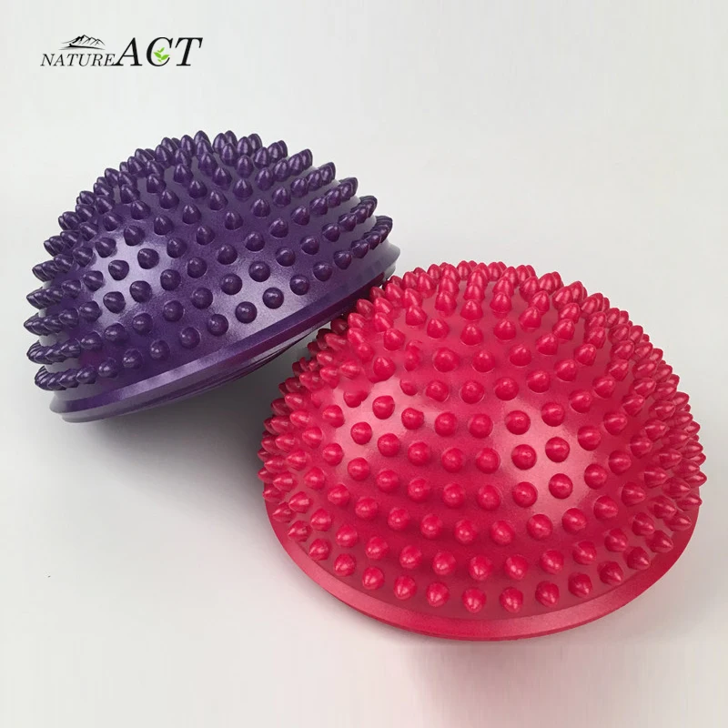 Полукруглый Массажный мяч для йоги фитнес баланс ПВХ подошва ежек сенсорный