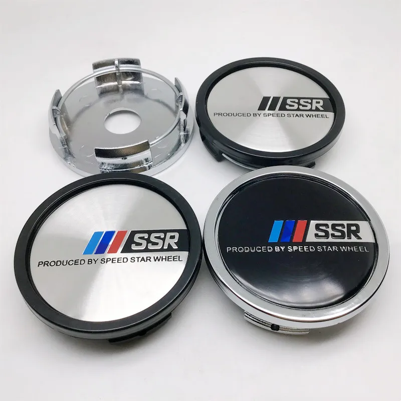 

4pcs 58mm 52mm For SSR Car Wheel Center Hub Cap Styling Cover 50mm Emblem Badge Sticker