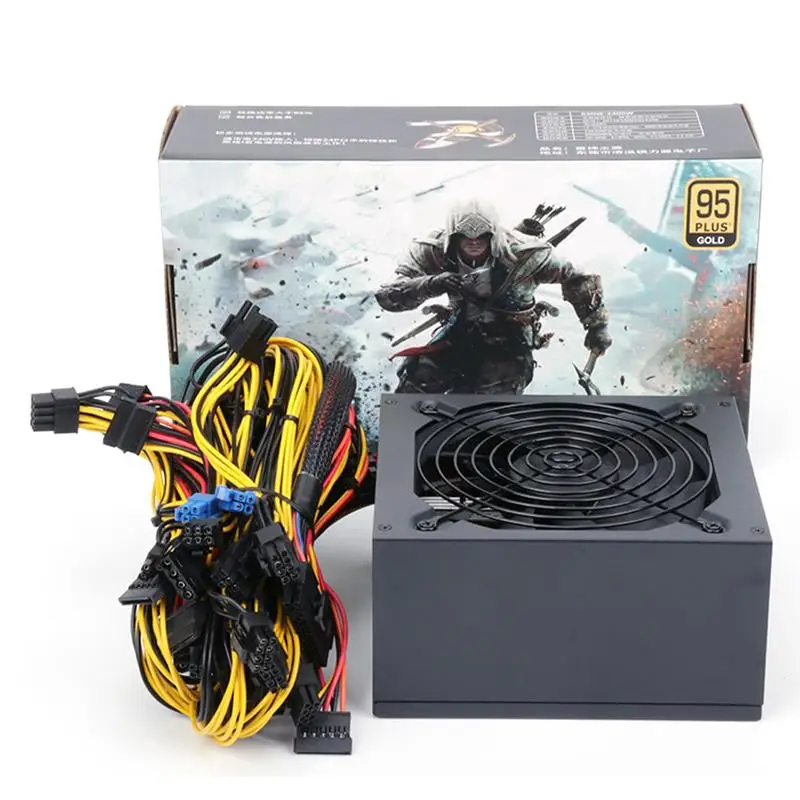 Блок питания для майнинга 2600 Вт/2400 Вт/2000 Вт ATX 180-260 в 95% эффективный источник