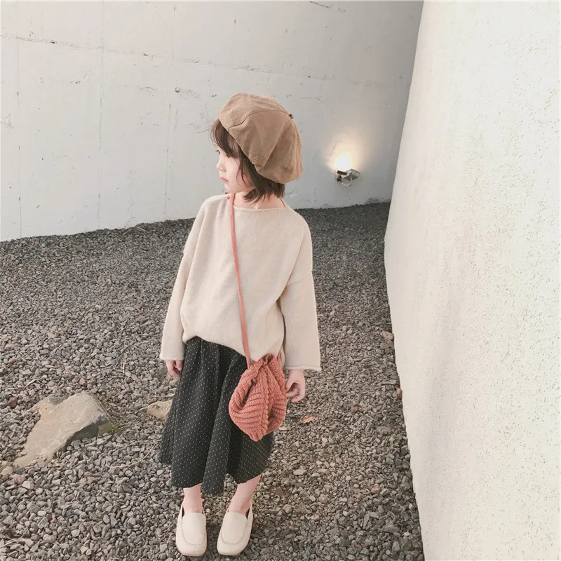 Штаны для девочек свободные широкие штаны в горошек г. Новая Осенняя детская одежда леггинсы для детей от 2 до 7 лет