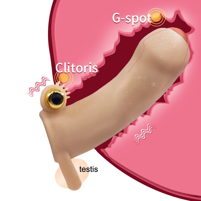 Вибрационные многоразовые презервативы для мужчин Увеличение пениса t вибратор