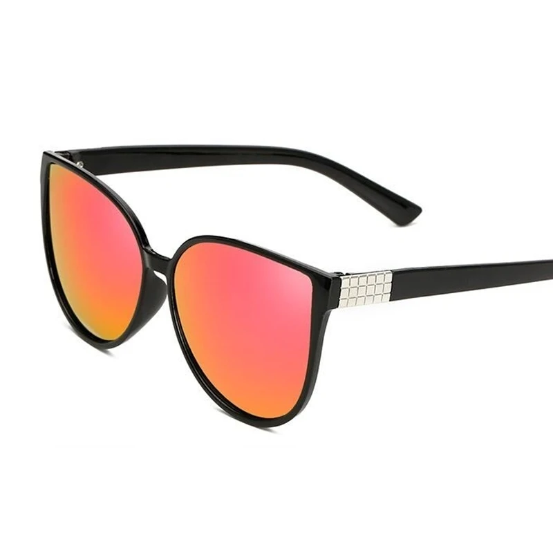 Женские Винтажные Солнцезащитные очки кошачий глаз маленькие зеркальные белые