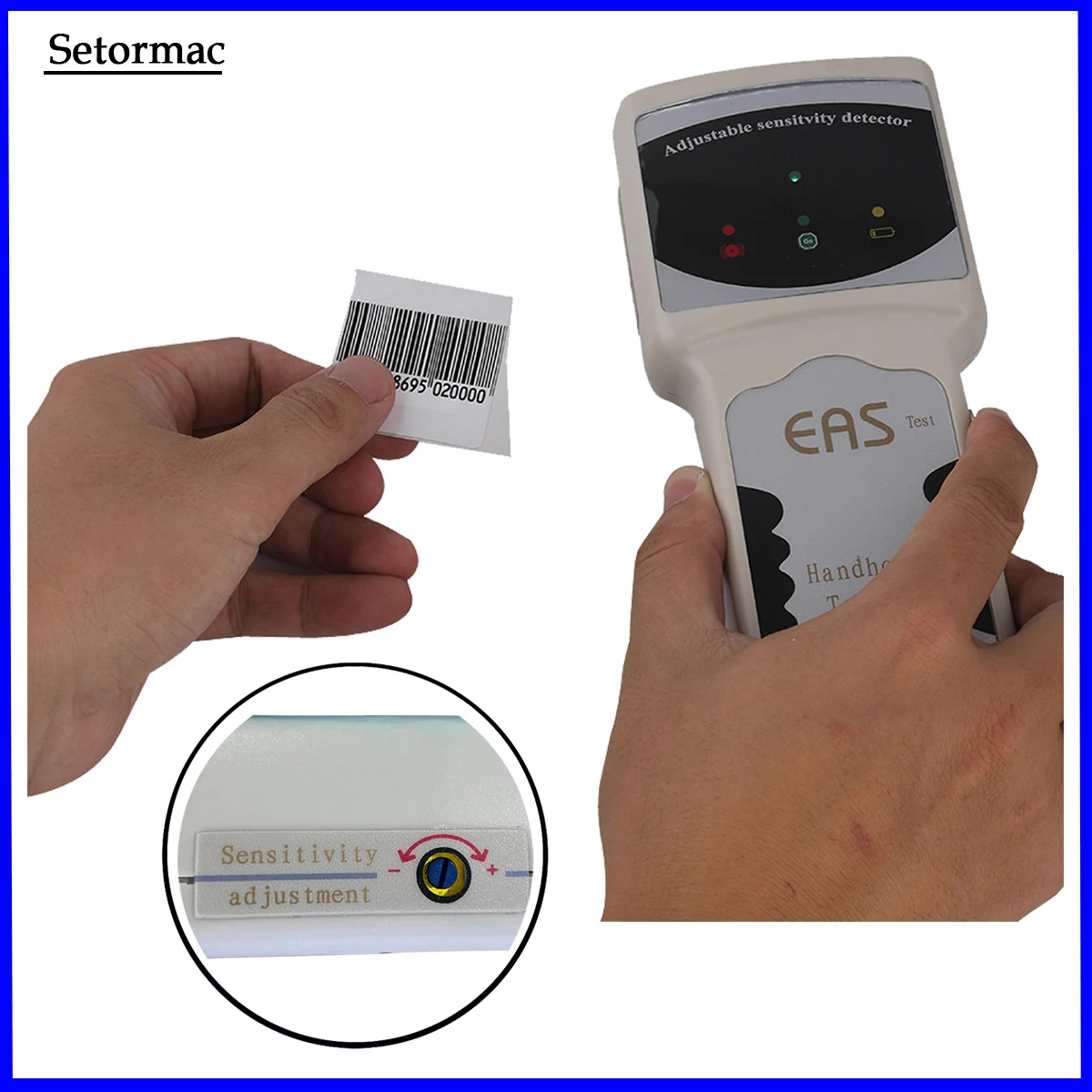 Handheld EAS Detector RF8.2Mhz Mini EAS System Security Label Tester Adjustable Sensitivity