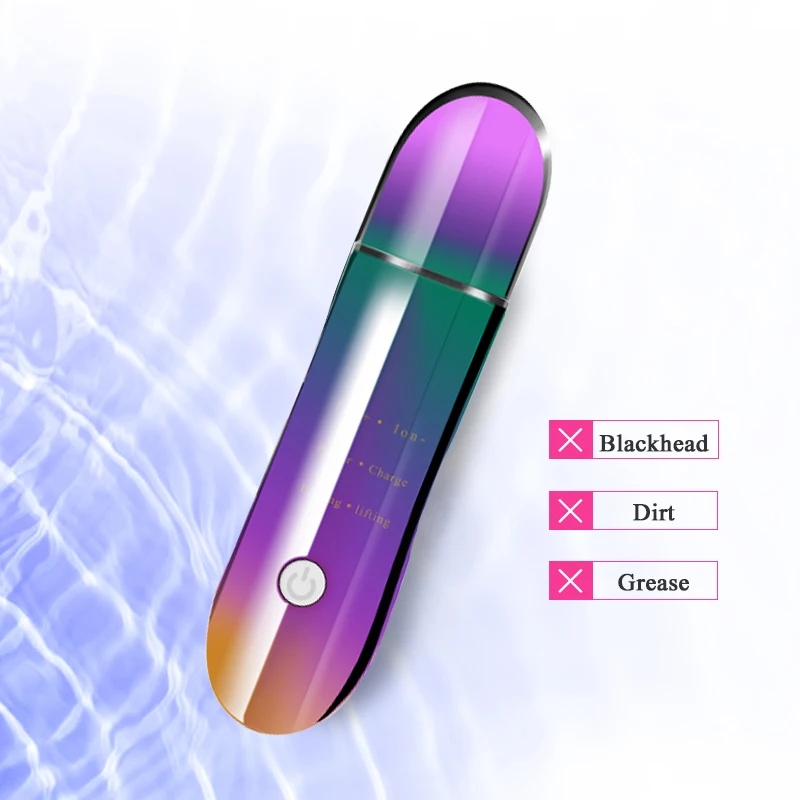 Перезаряжаемый ультразвуковой пилинг для кожи кавитации Очищение лица лифтинг