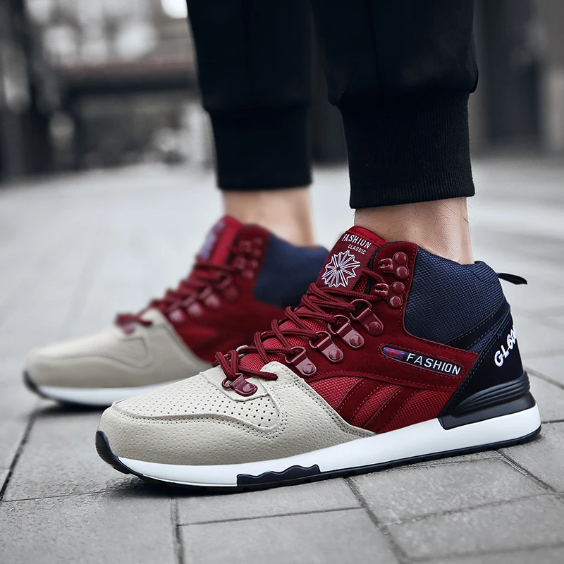 Высокая спортивная обувь мужские кроссовки дышащие противоскользящие для