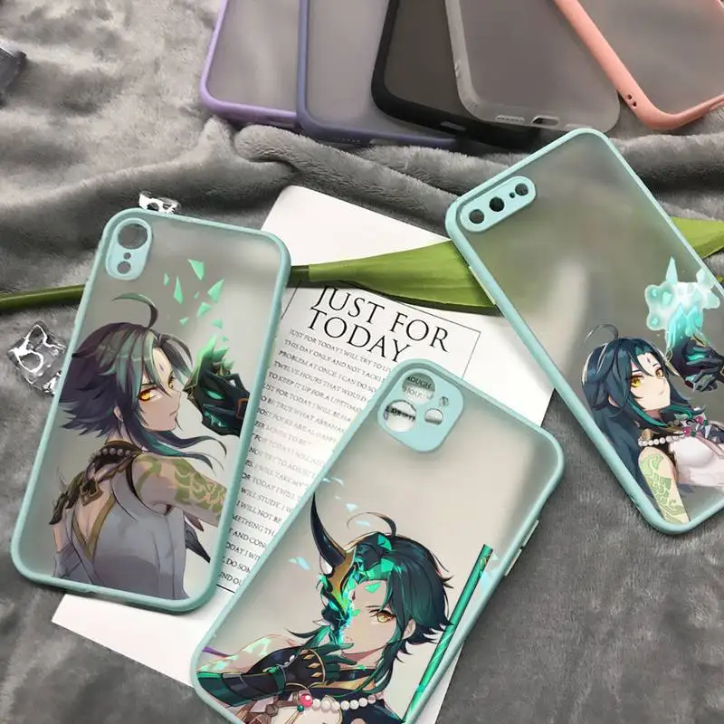 

Xiao Genshin Impact Game Phone Case matte transparent For iphone 7 8 11 12 plus mini x xs xr pro max cover