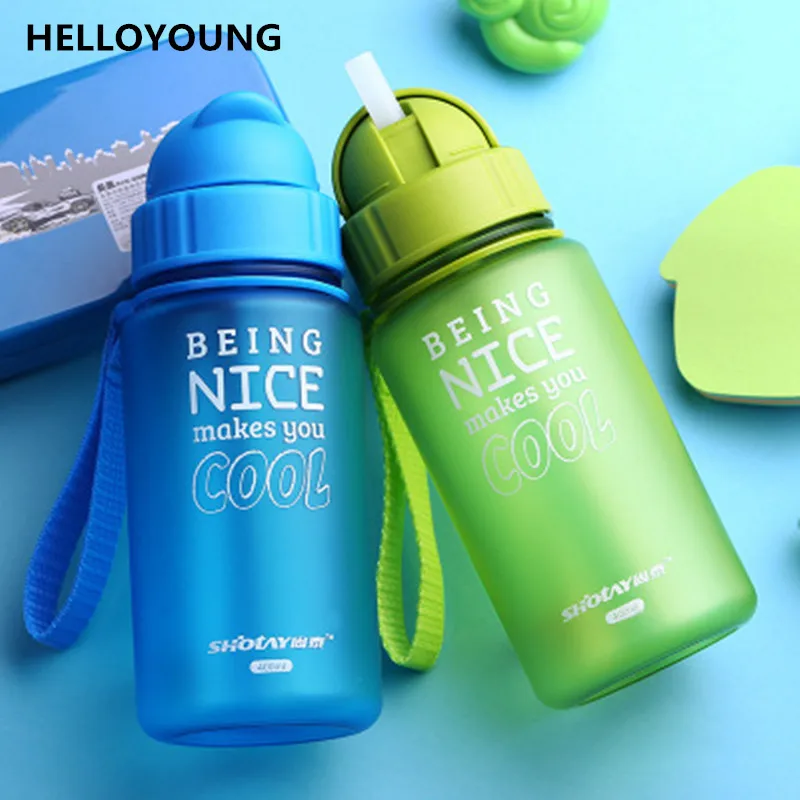 HELLOYOUNG 400 мл Детские Бутылочки для воды детские бутылочки пластиковые спортивные