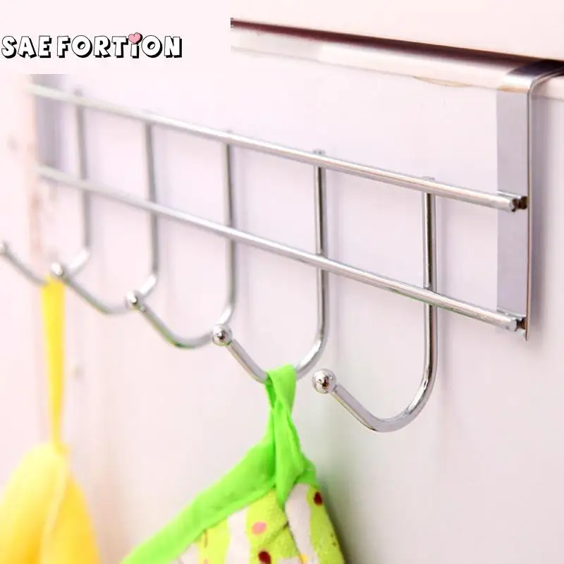 5 крючков из нержавеющей стали вешалка для одежды пальто полотенец кухонная