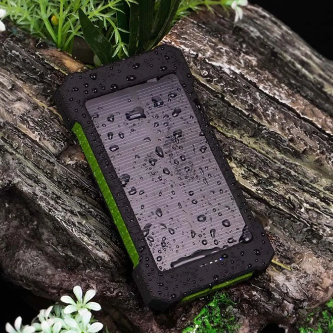 waterproof ltra thin solar mobile power polymer battery outdoor charger powerbank solar power bank 20000 mah usb fast charger free global shipping