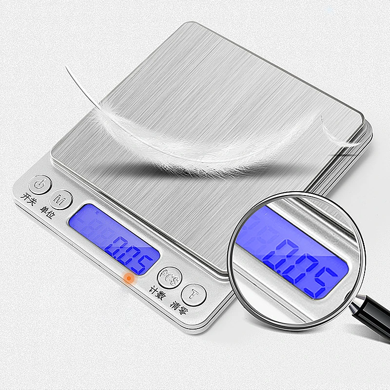 

3000g / 0.1g / 0.01g LCD Electronic Digital Scale Portable Mini Jewelry Weighing Scale For Weighing Gold Silver Measuring Tool
