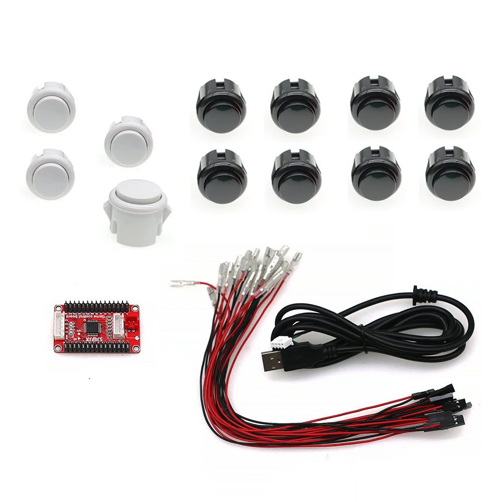 

Hitbox Style Arcade Console DIY Kit PC PS3 Zero Delay USB Board Game Machine Controller With 30mm 24mm Push Buttons Wires