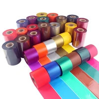 50 60 70 80 90 100 100mm 300m yellow purple rose red dk green color wax ribbon thermal transfer ribbon for label printer