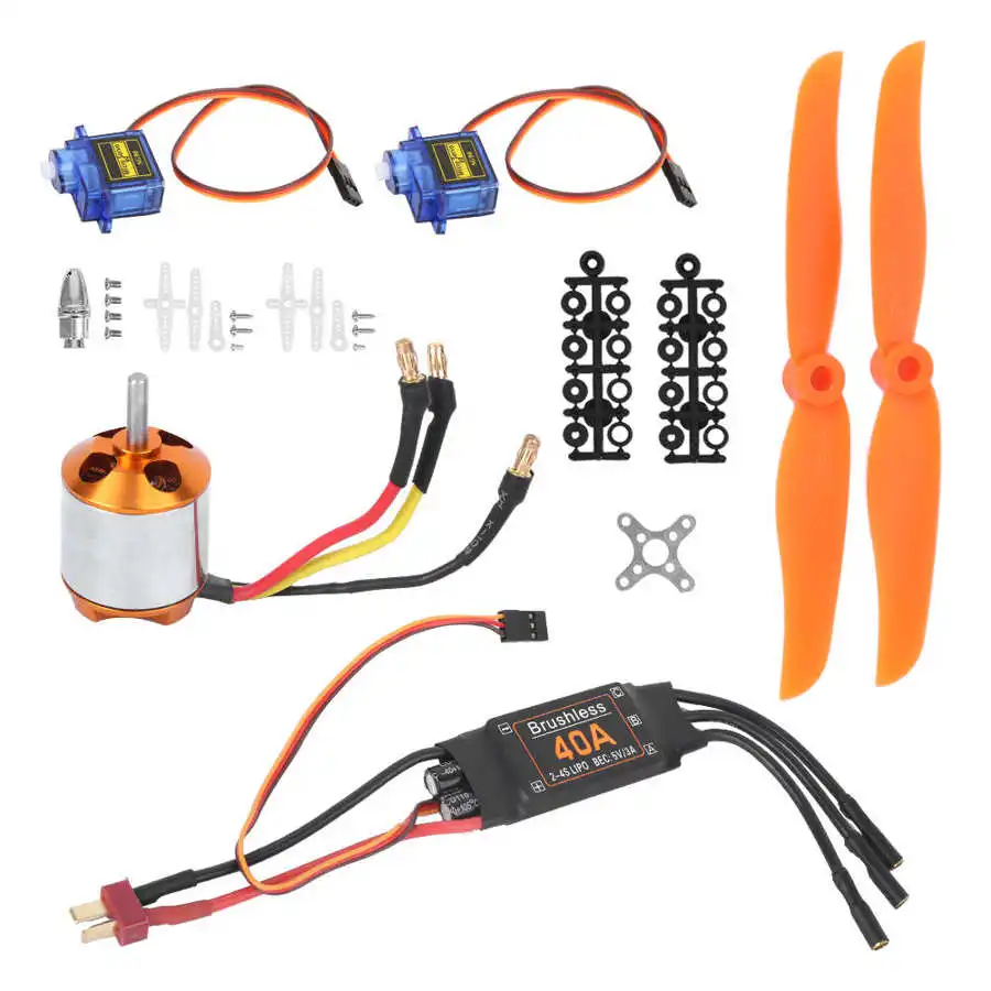 A2217 2300KV бесщеточный двигатель 40A ESC SG90 9G Micro Servo 6035 пропеллер для RC неподвижного