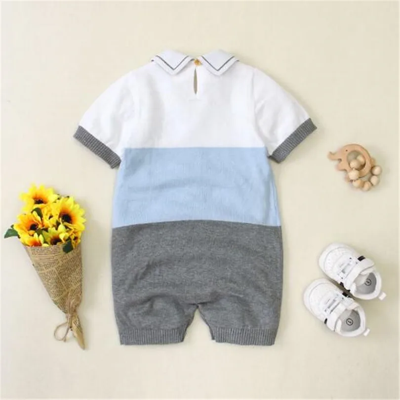 Комбинезон для маленьких мальчиков одежда вязаная детская комбинезон