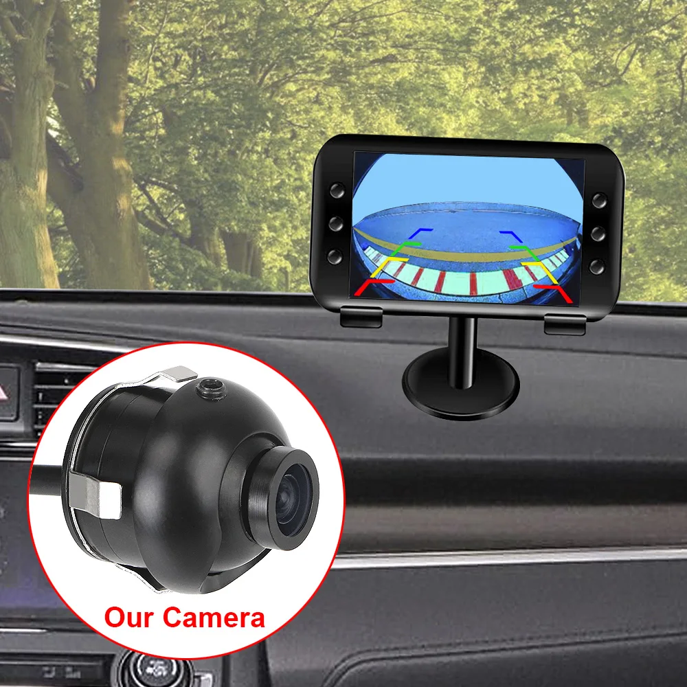 

Reversing Backup Camera Waterproof Car Rear Side Front View Camera Night Vision NTSC Fisheye Lens 170 Degree CCD Wide Angle