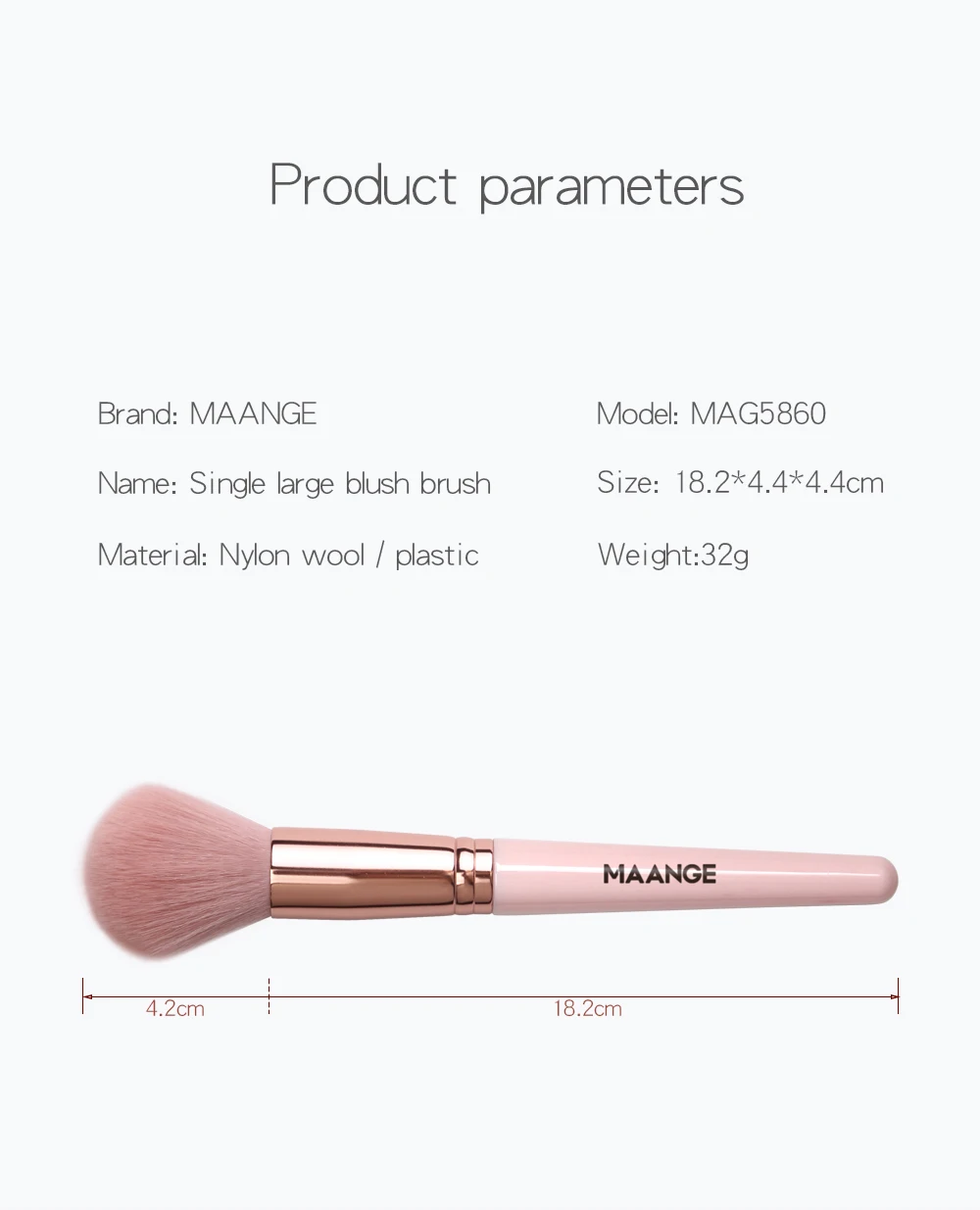 

1Pcs Synthetic Hair Makeup Brush Eyeshadow Eyeliner Blusher Concealer Cosmetics Tool