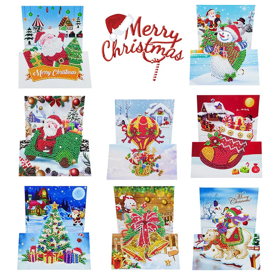 

Алмазная мозаика 5D «сделай сам», мультяшный Набор для рисования на Рождество, день рождения, Хэллоуин, открытка, праздничный подарок