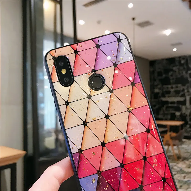 Разноцветный чехол из золотой фольги для телефона XiaoMi 8 Explorer 9 SE 8Lite Mi6 Mi Play A1 A2 A3Lite
