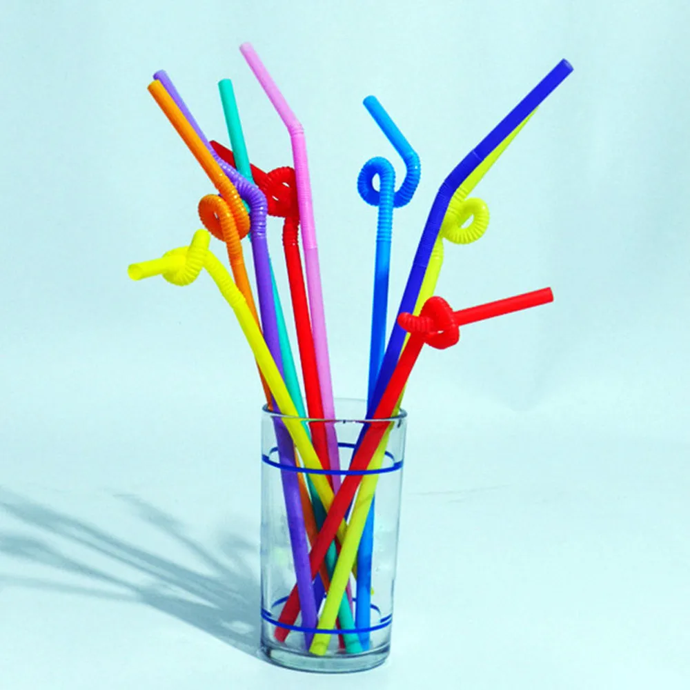 

50Pcs Art Straw Multi-Shaped Pegeant Plastic Drinking Straws Wedding Birthday Party for restaurant bar accessories