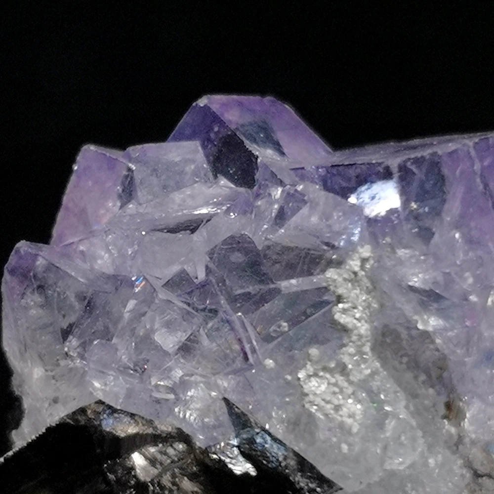 

8.5g Natural Stone Purple Fluorite Arsenopyrite Mineral Crystal Specimen From Yaogangxian Hunan Province China A3-6