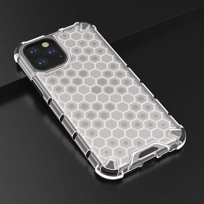 Full Clear Гибридный защитный чехол из ТПУ+ поликарбоната для iPhone XS Max XR XS X 7 8 6 6S Plus, прозрачный противоударный чехол с Сотами для iPhone 11 Pro Max 11 Pro - Цвет: Full Clear