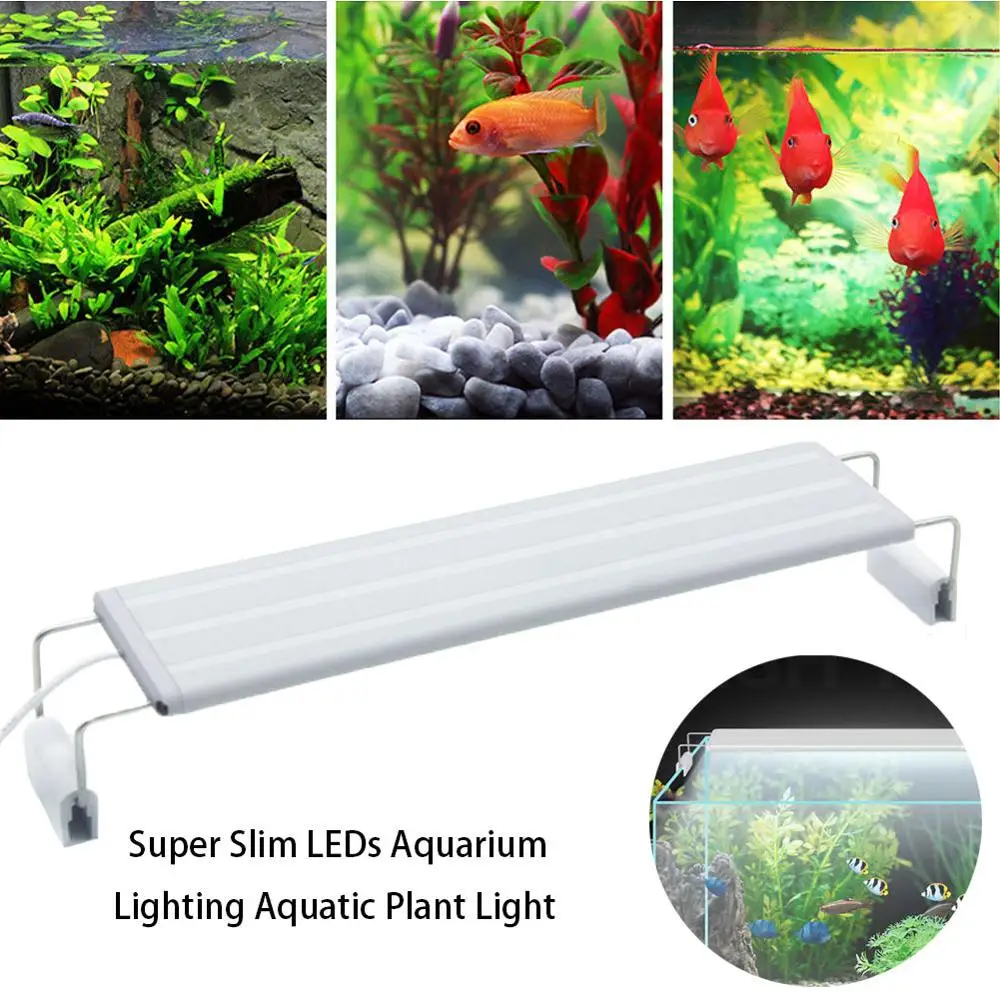 

1Pc Super Slim LEDs Aquarium Lighting Aquatic Plant Light 18-75CM Extensible Waterproof Clip on Lamp For Fish Tank