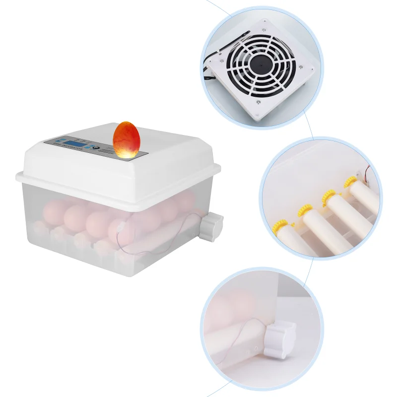 

16 Eggs Incubator Poultry Incubator Brooder Digital Temperature Hatchery Egg Incubator Hatcher Chicken Duck Bird Pigeon