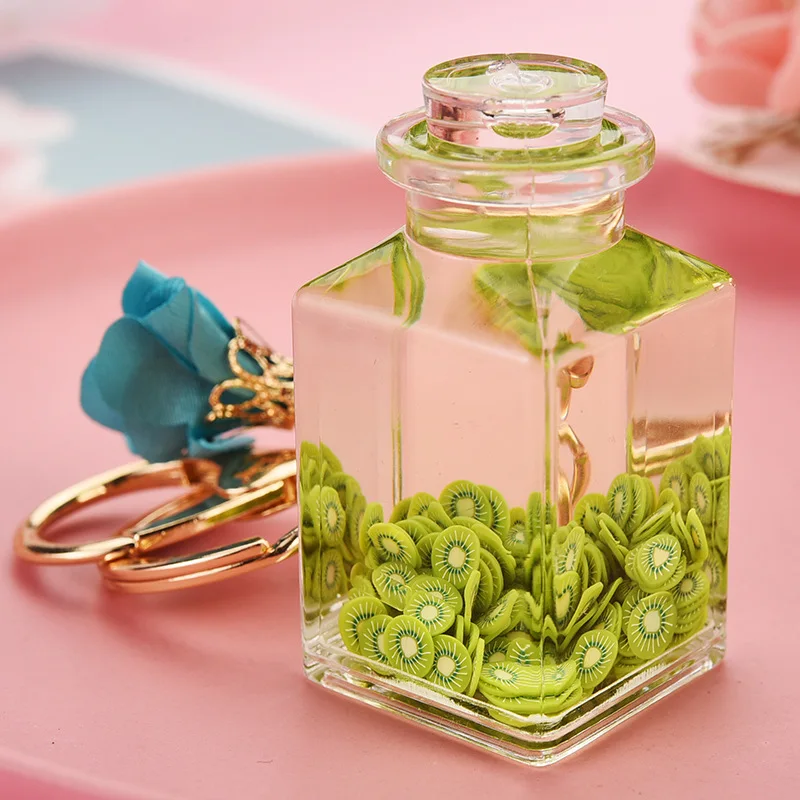 Новинка модный брелок для ключей в виде жидкого сыпучего песка мультяшный арбуз