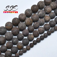 natural dull polished matte bronzite stone beads round loose bead for diy jewelry making bracelet accessories 15 4 6 8 10 12mm