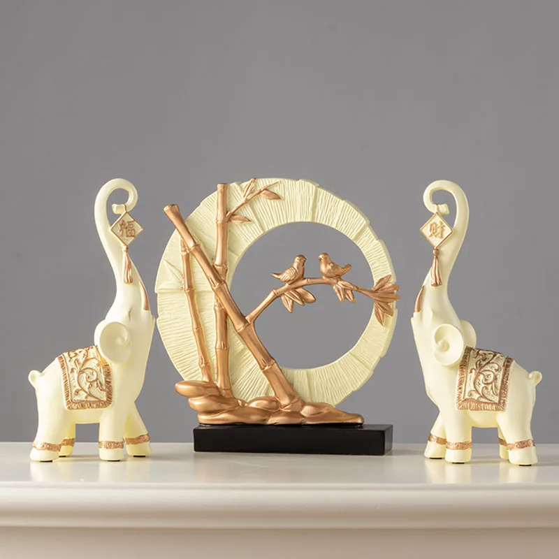 Изделия для дома творческий бамбука благоприятный украшение в виде слона