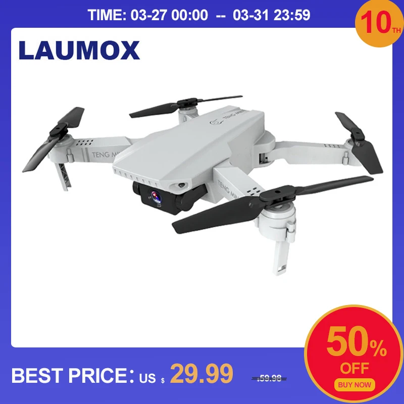 Радиоуправляемый Дрон LAUMOX M71 с Wi Fi FPV видео запись в реальном времени 720P 4K HD камера