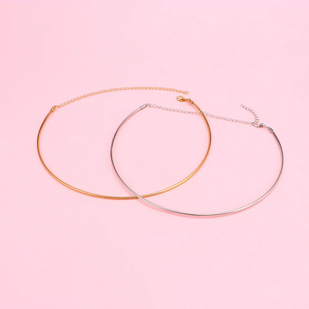 2019 Новое модное женское ожерелье стразы из полированного золота металлический