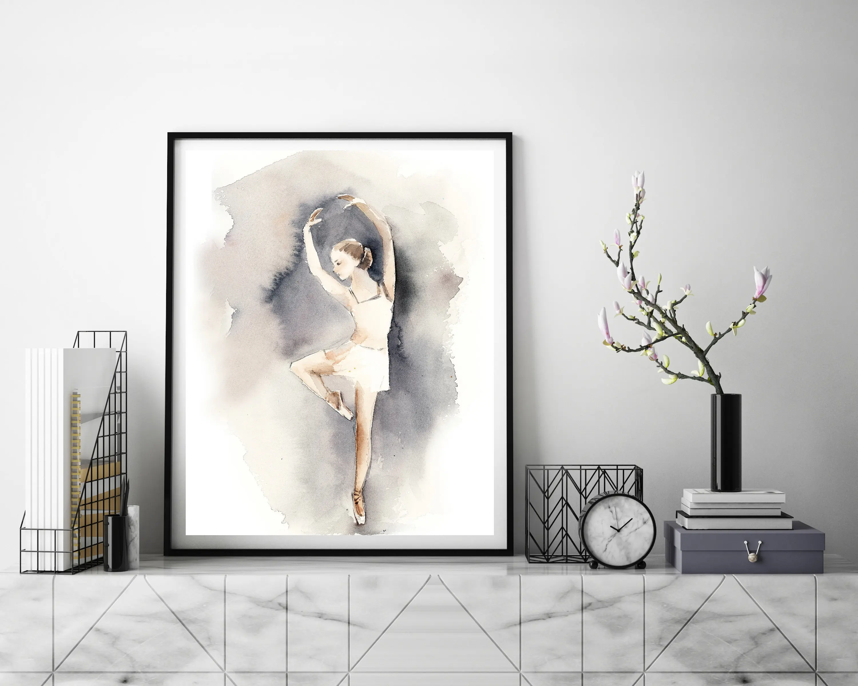 Художественный принт маленькой балерины свободная картина в стиле