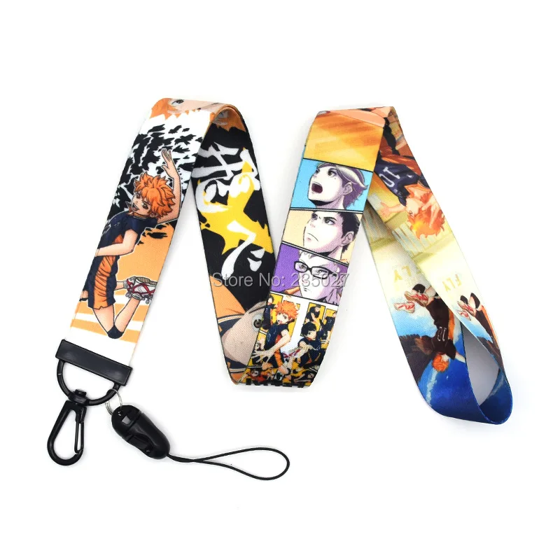 10 шт./лот аниме ハanime Anime ュュ!! Haikyuu! Ремешок для Телефона Hinata Shoyo брелок ключей