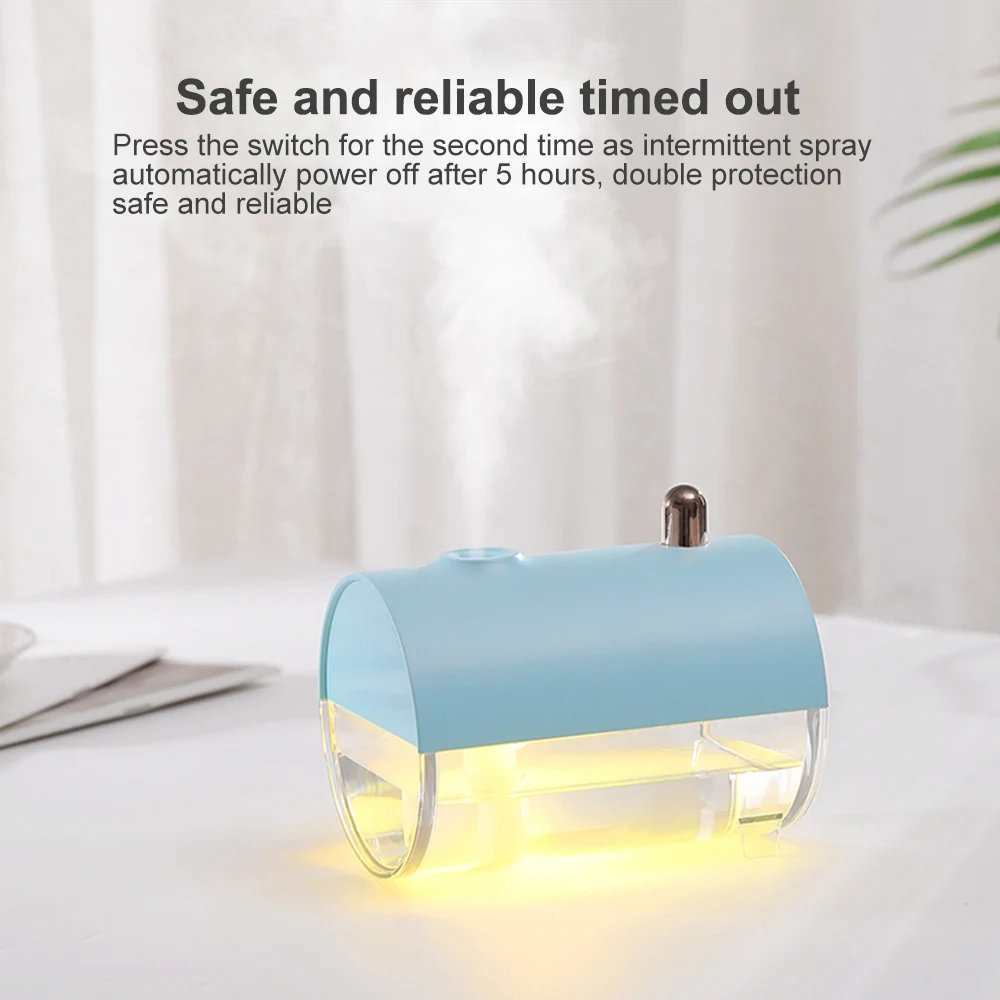 250ML Portable Shape Design Humidifier With Warm USB Charging Submarine Boat White LED Night Household | Автомобили и мотоциклы