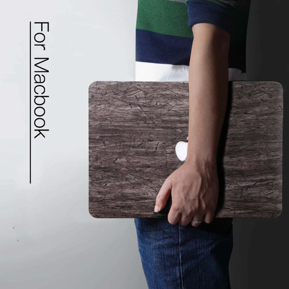 Новый чехол для ноутбука с текстурой древесины MacBook Air Pro retina 11 12 13 15 3 4 дюймов
