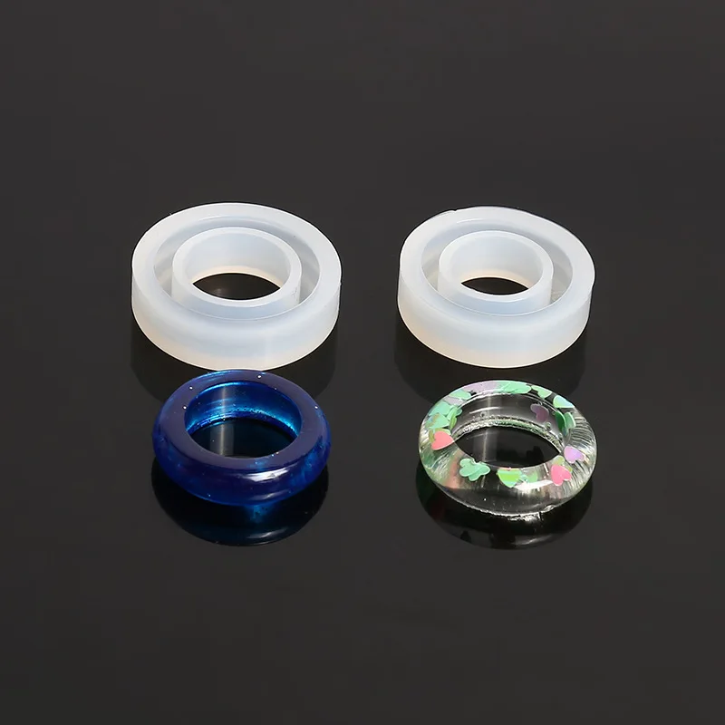 

2021 New DIY Ring Silicone Mold Epoxy Mold Mirror Semi Cylindrical Arc Ring UV Epoxy Jewelry Accessory Mold