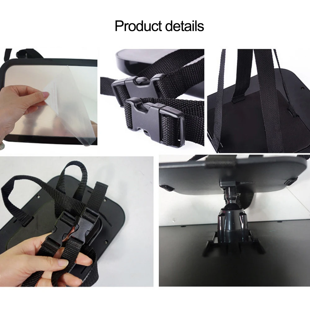 Регулируемое широкое Автомобильное зеркало заднего вида с креплением на