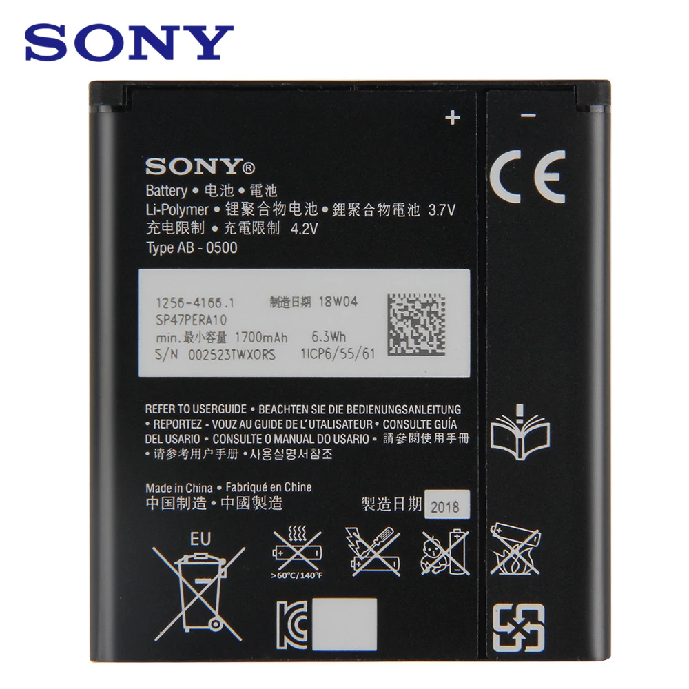 Оригинальный запасной аккумулятор для телефона BA900 SONY Xperia E1 GX TX LT29i SO 04D S36H ST26I C1904