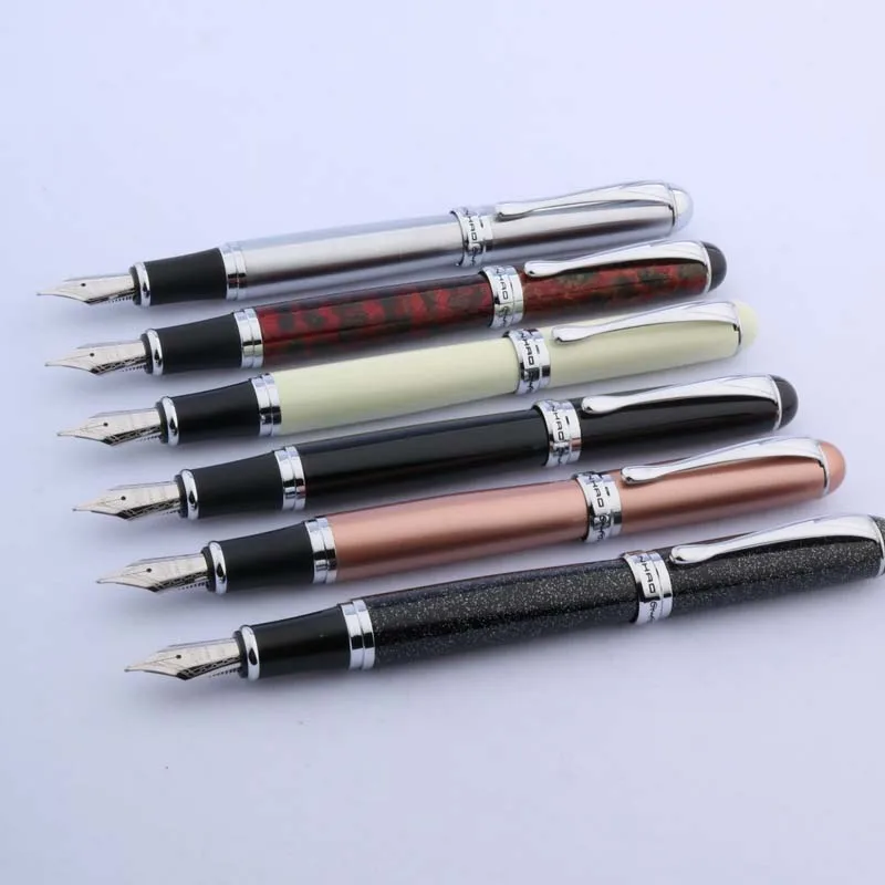 JINHAO X750 металлическая Яркая Серебряная перьевая ручка