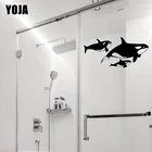 YOJA 13x27,2 см (одна группа) КИТ мать и Кит детская комната стены наклейки Украшенные Ванная комната наклейки для душевой G2-0490