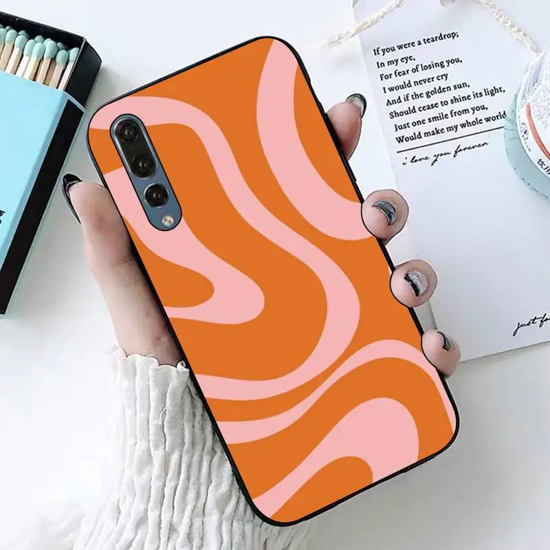 

Liquid Swirl Abstract Pattern in Beige and Sage Green Phone Case for Huawei P 8 9 10 20 30 40 lite pro Psamrt Cover