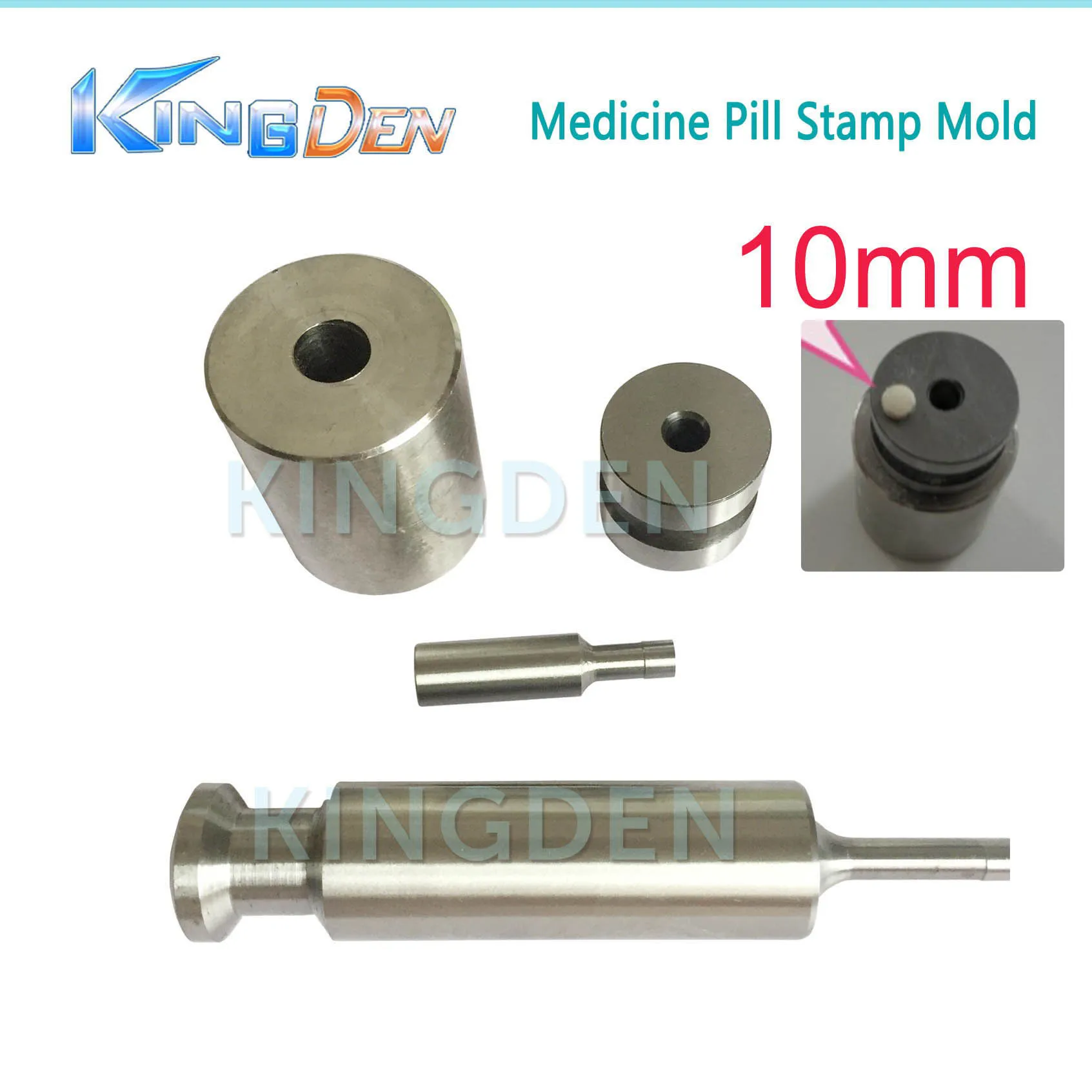 10mm KINGDEN медицина таблетки штамп прессформы пустые таблетки молока штампы 3D удар пресс-форма конфеты штамповки штампа кальция таблетки штамповки - Цвет: 10mm