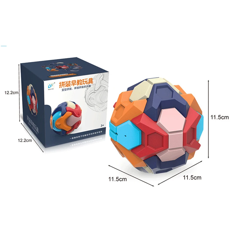 

11.5CM DIY Assembled Early Education Toy Piggy Bank Stress Relief Toys Puzzle Building Block Disassembly Compatible Toy Ball