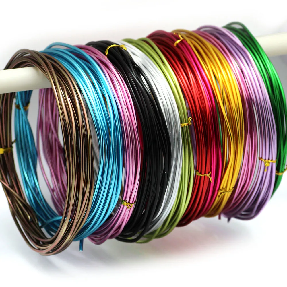 Анодированная круглая алюминиевая проволока для рукоделия 3 ~ 5 м/лот калибр 1/1 5/2/2