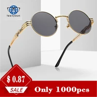 teenyoun women retro gothic steampunk sunglasses men vintage round circle sun glasses luxury cool eyewear uv400 oculos de sol