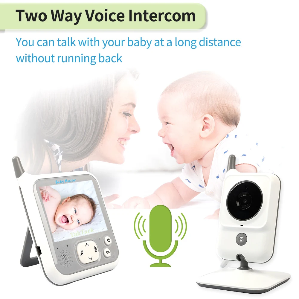 

TakTark 3.2 inch Wireless Video Color Baby Monitor Night Light portable Baby Nanny Security Camera IR LED Night Vision intercom